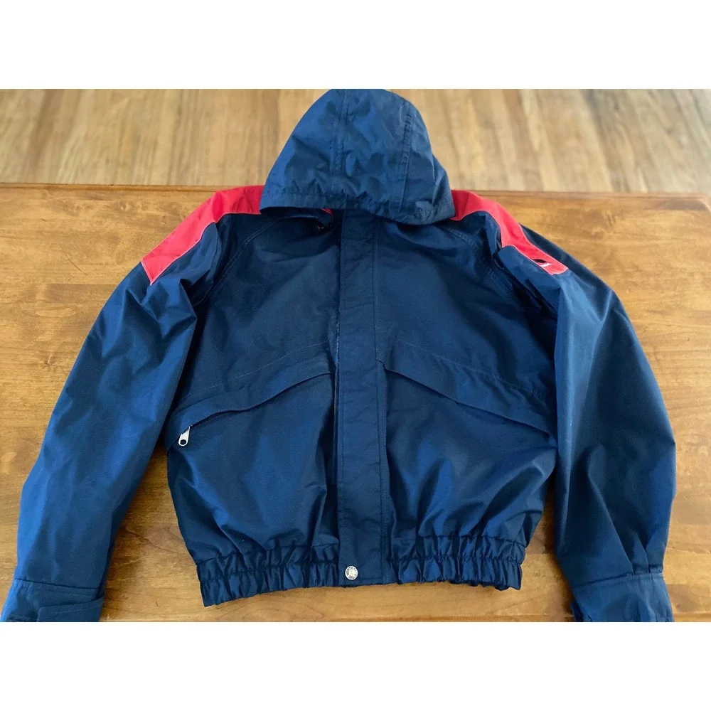 Vintage North Face Extreme Gore-Tex Jacket Mens L Navy Red Made in USA Hooded